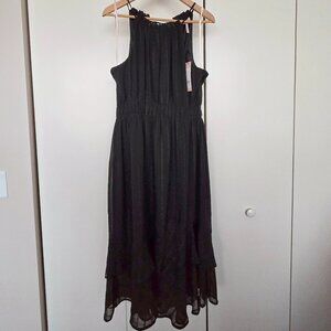 Black Tie-neck Sleeveless Dress